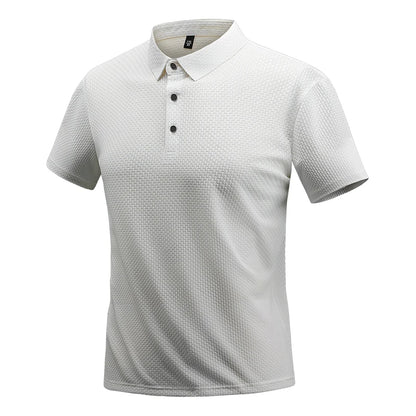 2025 Summer Men's New Polo Shirt Seamless Premium Luxury Business Casual Golf Slim Fit Blouse Collar T-shirt Men Clothing - Ellianto fashion Men's