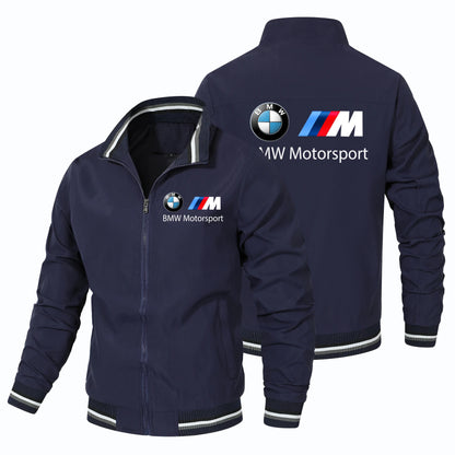 Motorcycle Zipper Top, BMW Thin Jacket, Men's Casual Windproof Jacket, Camping Spring and Autumn Casual Men's Submachine Jacket - Ellianto fashion Men's