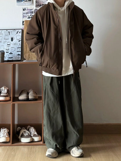Retro Harajuku Wide-Leg Casual Pants – Lightweight Loose-Fit Straight Trousers for Effortless Spring-Autumn Style