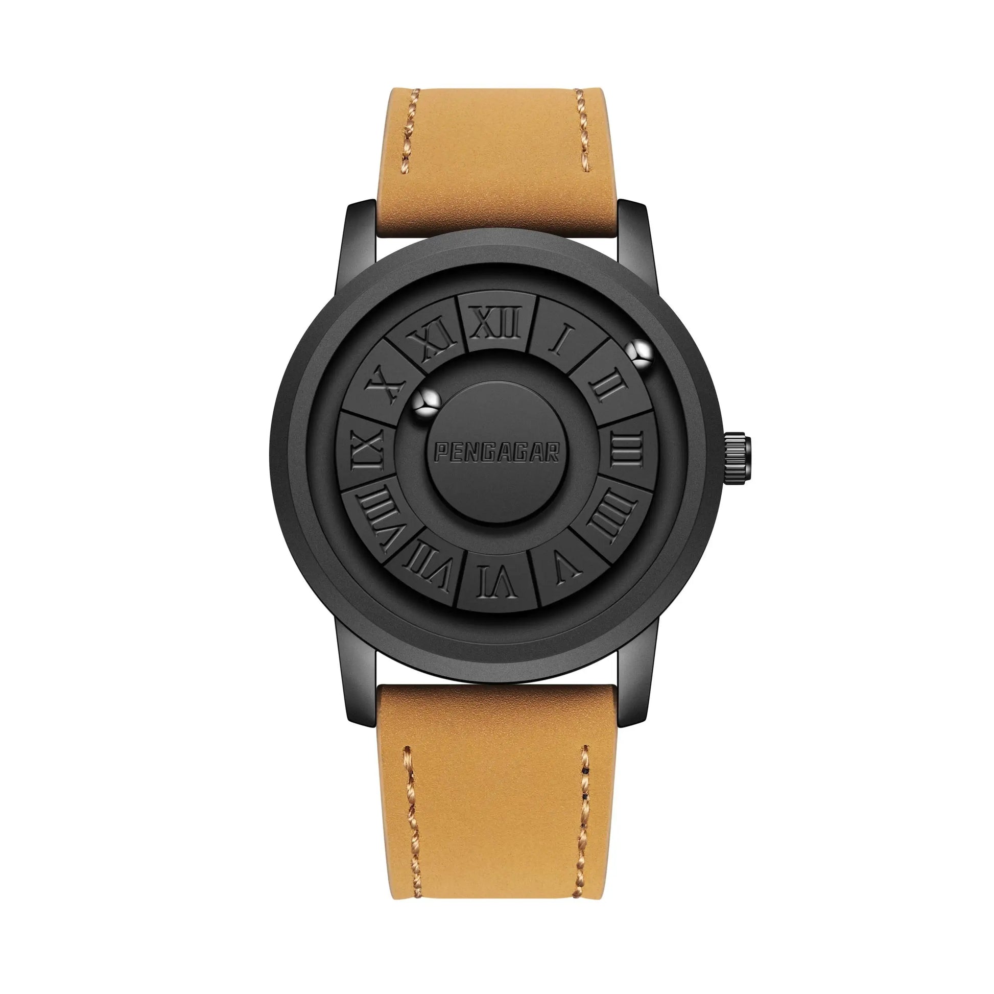 2025 New Men's Watches Top Luxury Quartz Watch For Men Creative Scrolling Pointer Magnetic Force Wrist Clock Relogio Masculino - Ellianto fashion Men's