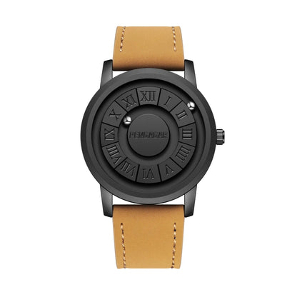 2025 New Men's Watches Top Luxury Quartz Watch For Men Creative Scrolling Pointer Magnetic Force Wrist Clock Relogio Masculino - Ellianto fashion Men's
