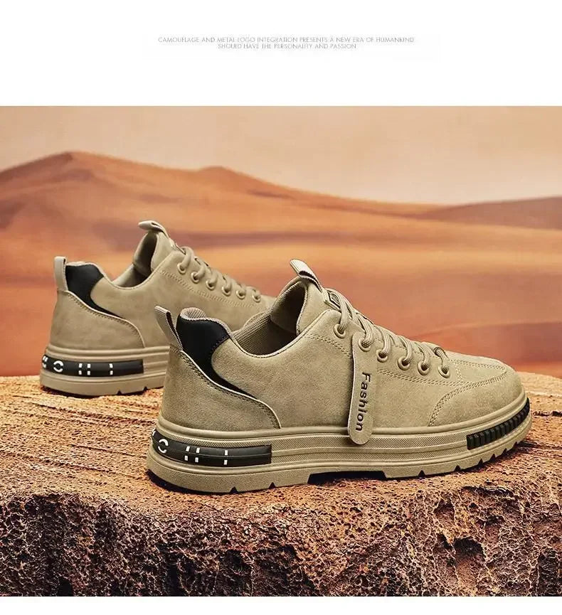 Men's new breathable labor protection shoes, men's trendy and versatile anti slip sports board shoes, workwear shoes - Ellianto fashion Men's