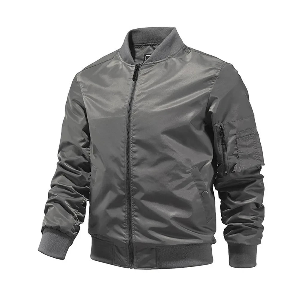 2024 New Spring Summer Bomber Jacket Men Solid Color Fashion Aviator Baseball Jackets New In Outerwears Jackets for Men S-5XL