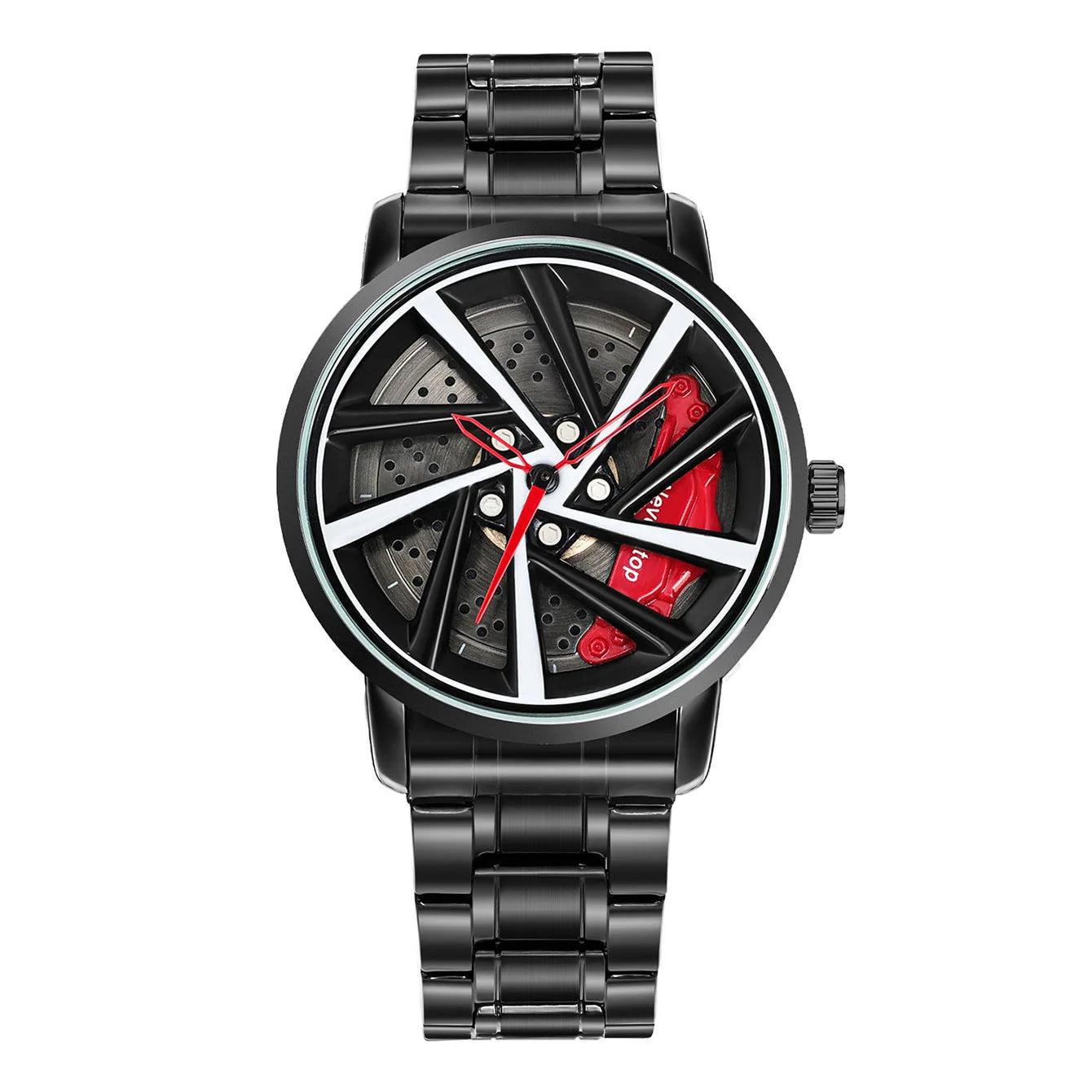 UTHAI CQ324 Fashionable Men watch with wheel clamp design,rotating hollow quartz watch,cool clock gift watches for man - Ellianto fashion Men's