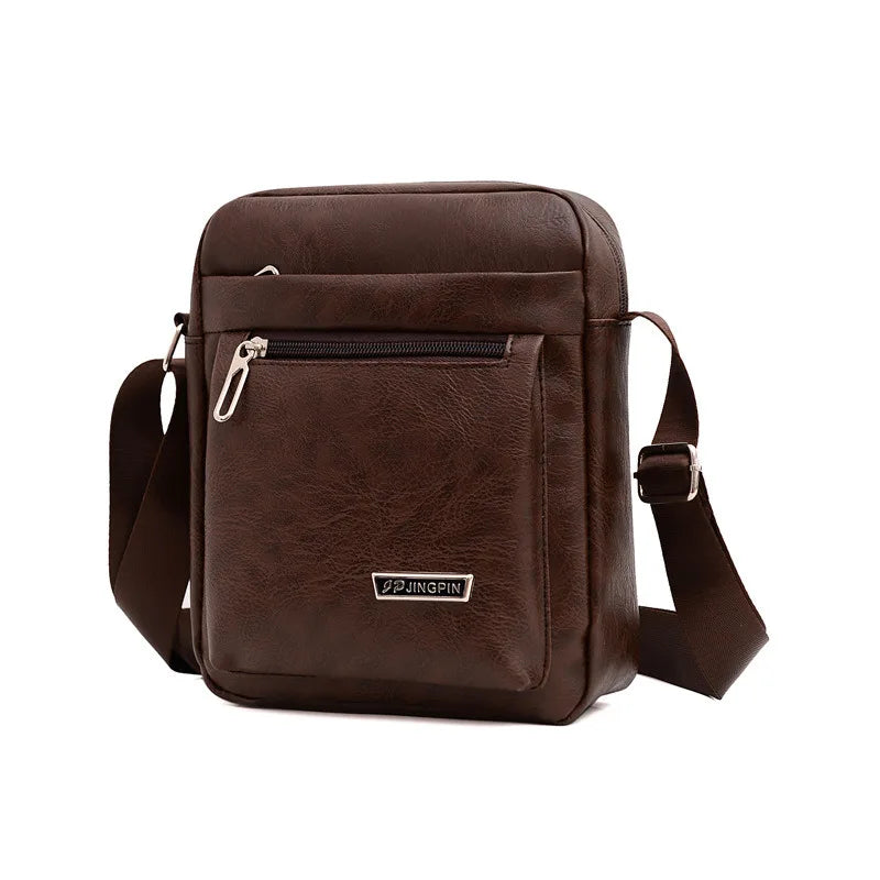 Men's Genuine Leather Crossbody Shoulder Bags High quality Tote Fashion Business Man Messenger Bag Leather Bags fanny pack - Ellianto fashion Men's