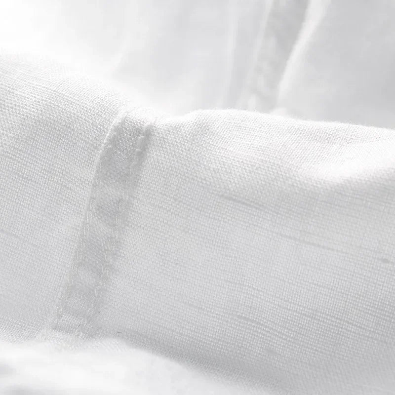 Summer Japanese-Style Linen Shirt – Breathable, Lightweight Comfort with Effortless Casual Elegance for the Modern Gentleman