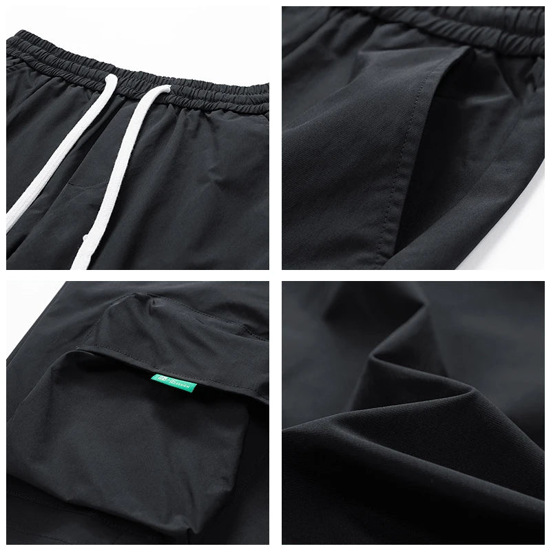 New Fashion Men Cargo Shorts Outdoor Loose Multiple Pockets Sports Shorts Summer Breathable Solid Comfort Casual Shorts Men - Ellianto fashion Men's