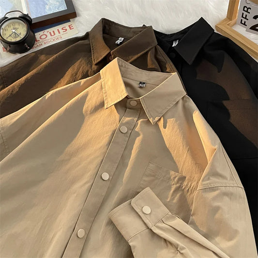 Lightweight Vintage Long-Sleeve Shirt – Breathable Comfort and Effortless Style for the Modern Man