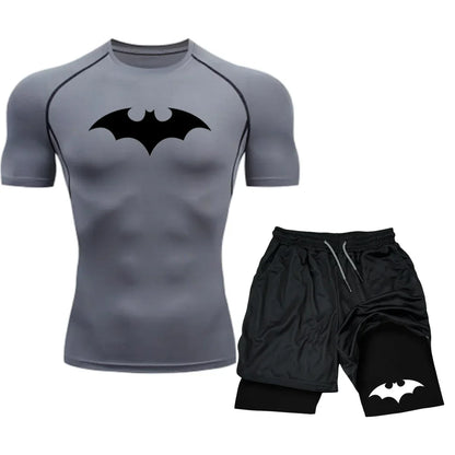 Men’s Combat Sports Set – Rash Guard, Compression Tights, Training T-Shirt & Muay Thai Shorts for MMA, Boxing & Jiu-Jitsu