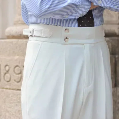 Ice Silk Baggy Cooling Office Trousers for Men Work Man Suits Pants Up Cheap Clothes Offer High Quality Stylish Fashion Spring - Ellianto fashion Men's