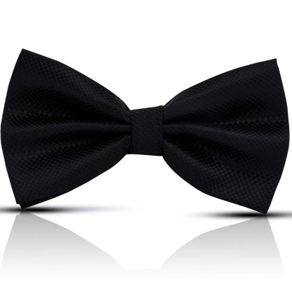 Solid Bowtie Mans Tie Solid Fashion Check Bowties Wedding Banquet Black Gold Red Green Pink Black White Classic Bow Ties For Men - Ellianto fashion Men's