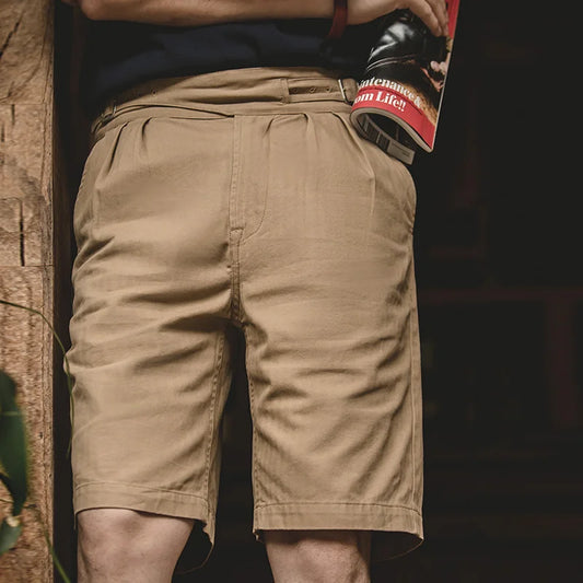 Maden Work Attire Retro High Waisted Pants Straight Tube Naples Casual Pants Shorts For Men 2025 Fashion Clothing - Ellianto fashion Men's
