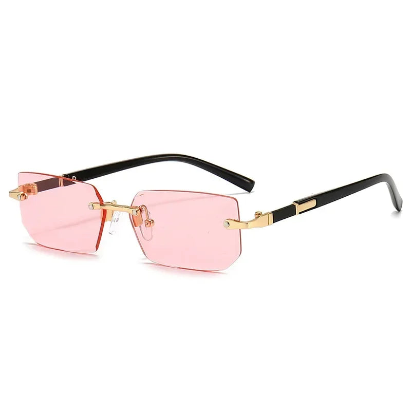 High Definition Sunglasses for Men Ladies Blue Light Blocking Eye Protection Eyewear Rimless Square Frame Eyeglasses Goggle - Ellianto fashion Men's