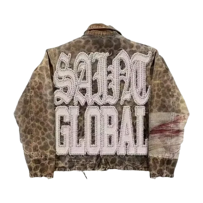 Streetwear Vintage Camouflage Jacket Y2K Clothes Men Women Hip Hop Alphabet Patch Embroidery Oversized Jackets Casual Rock Coats - Ellianto fashion Men's