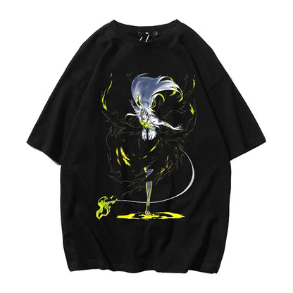 Retro Waed Bleach Anime T-irt Loose Fit Cotton ort Sve round Ne Print Theme Cartoon Youth ular Summer Breathable