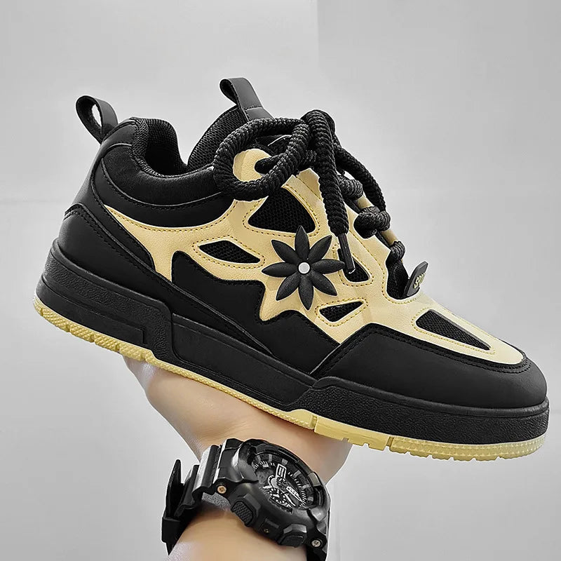 Men Platform Vulcanized Shoes New Fashion Increased Thick Sole Breathable Casual Wear Resistant Casual Sports Shoes for Men - Ellianto fashion Men's