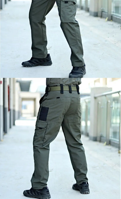 New Tactical Work Pants Men Outdoor Cargo Trousers Multi-pocket Waterproof Pant Autumn Spring Outdoor Workwear Hiking Trousers - Ellianto fashion Men's