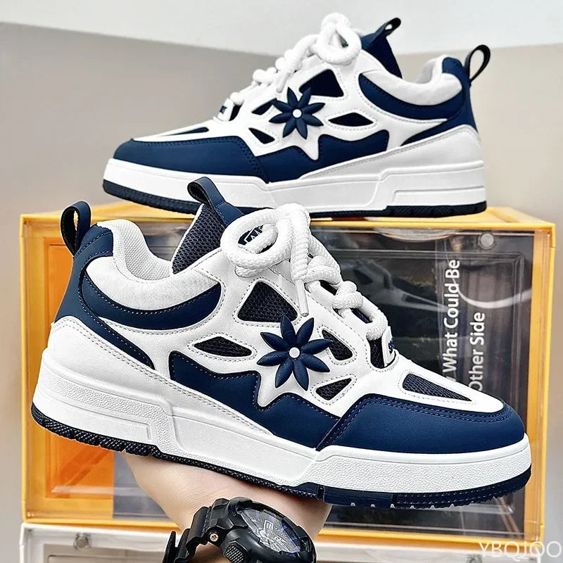 Men Platform Vulcanized Shoes New Fashion Increased Thick Sole Breathable Casual Wear Resistant Casual Sports Shoes for Men - Ellianto fashion Men's