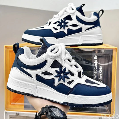 Men Platform Vulcanized Shoes New Fashion Increased Thick Sole Breathable Casual Wear Resistant Casual Sports Shoes for Men - Ellianto fashion Men's