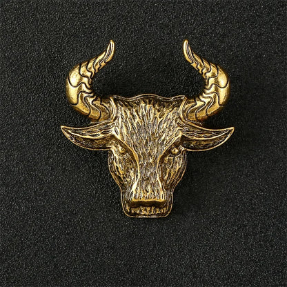 High-end Metal Wolf Head Brooch Metal Animal Lion Badge Lapel Pins for Men Vintage Suit Collar Accessories Casual Jewelry Gifts
