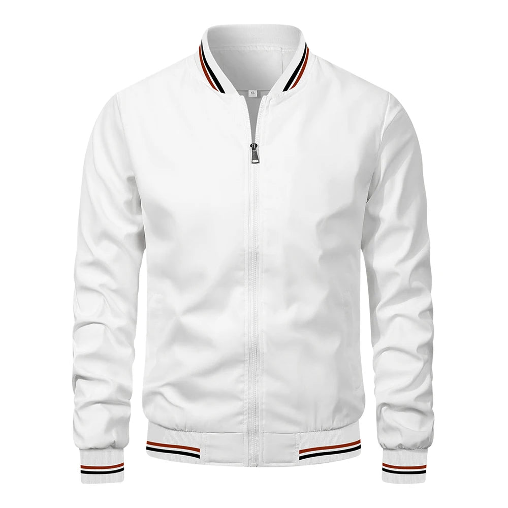 Spring Summer Bomber Jacket Men Black Casual Slim Fit Baseball Mens Jackets New Autumn Fashion High Quality Jackets for Men - Ellianto fashion Men's