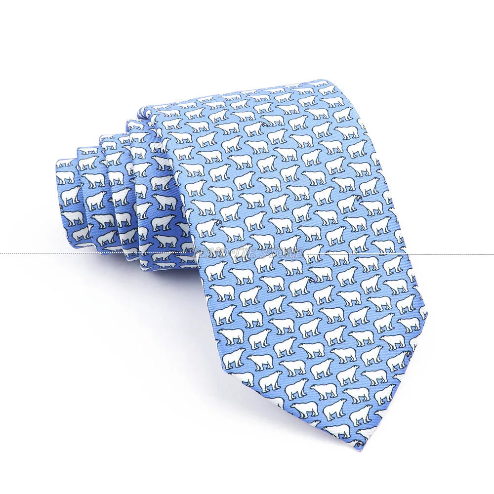 New 42 Colors Men Thin Silk Tie Soft Novelty Animal Fruit Skeleton Cravatas Casual Party Wedding Accessories Gift Free Shipping - Ellianto fashion Men's