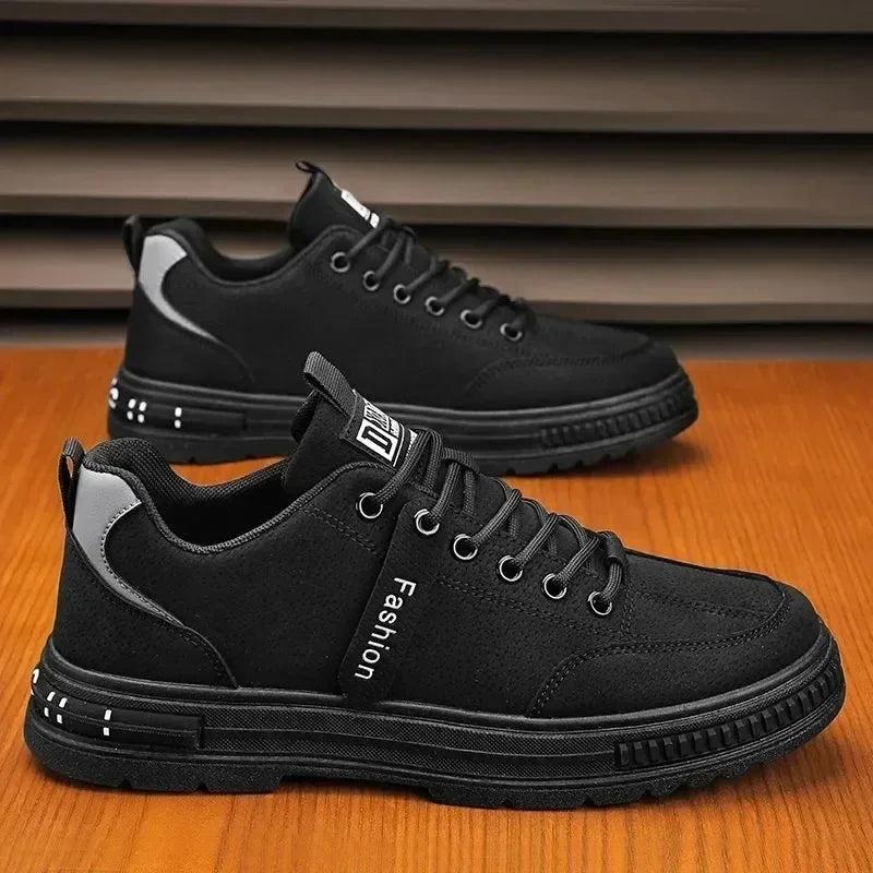 Men's new breathable labor protection shoes, men's trendy and versatile anti slip sports board shoes, workwear shoes - Ellianto fashion Men's