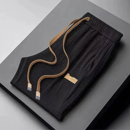 Men’s Casual Ice Silk Pants – Lightweight Summer Comfort with High-End Look, Versatile Loose-Fit Straight-Leg Design
