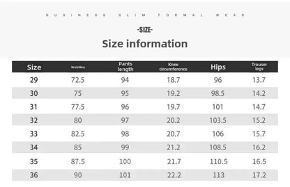AutumnCasualTrousersMenStraight-LegNarrow-FitHigh-WaistedSlimsBritishStyleSuit Pants BusinessAttire - Ellianto fashion Men's