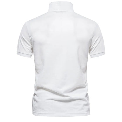 2025 Premium Men's Polo Shirt Deer Embroidery Design 80% Cotton EU Size Casual Short Sleeve Shirts Business Polo Tops Hot Seller - Ellianto fashion Men's