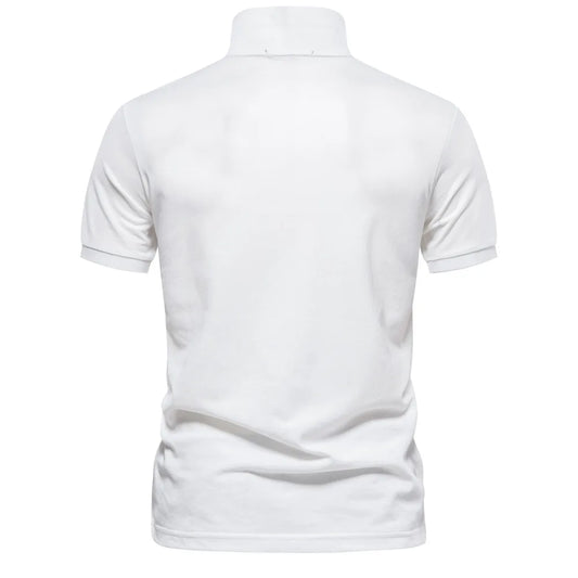 2025 Premium Men's Polo Shirt Deer Embroidery Design 80% Cotton EU Size Casual Short Sleeve Shirts Business Polo Tops Hot Seller - Ellianto fashion Men's
