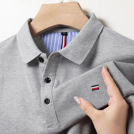 Men's Casual Fashion Breathable Polo Shirt Comfortable Embroidered Top for Business And Leisure - Ellianto fashion Men's