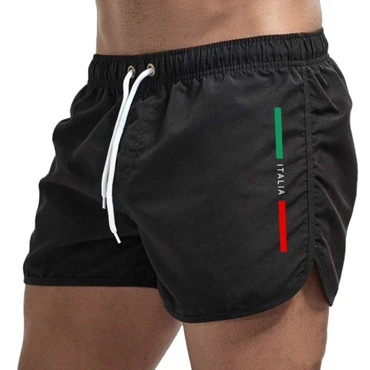 Italy Summer Men Casual Fashion Board Shorts High Quality Man Beach Quick Dry Shorts Daily Running Fitness Cycling Short Pants - Ellianto fashion Men's