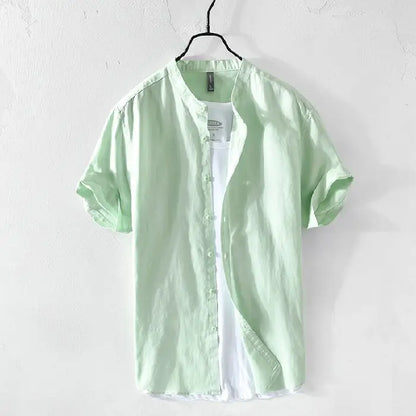 Effortless Elegance: Premium Men’s Business-Casual Cotton Shirt – Stay Sharp, Stay Comfortable, All Summer Long