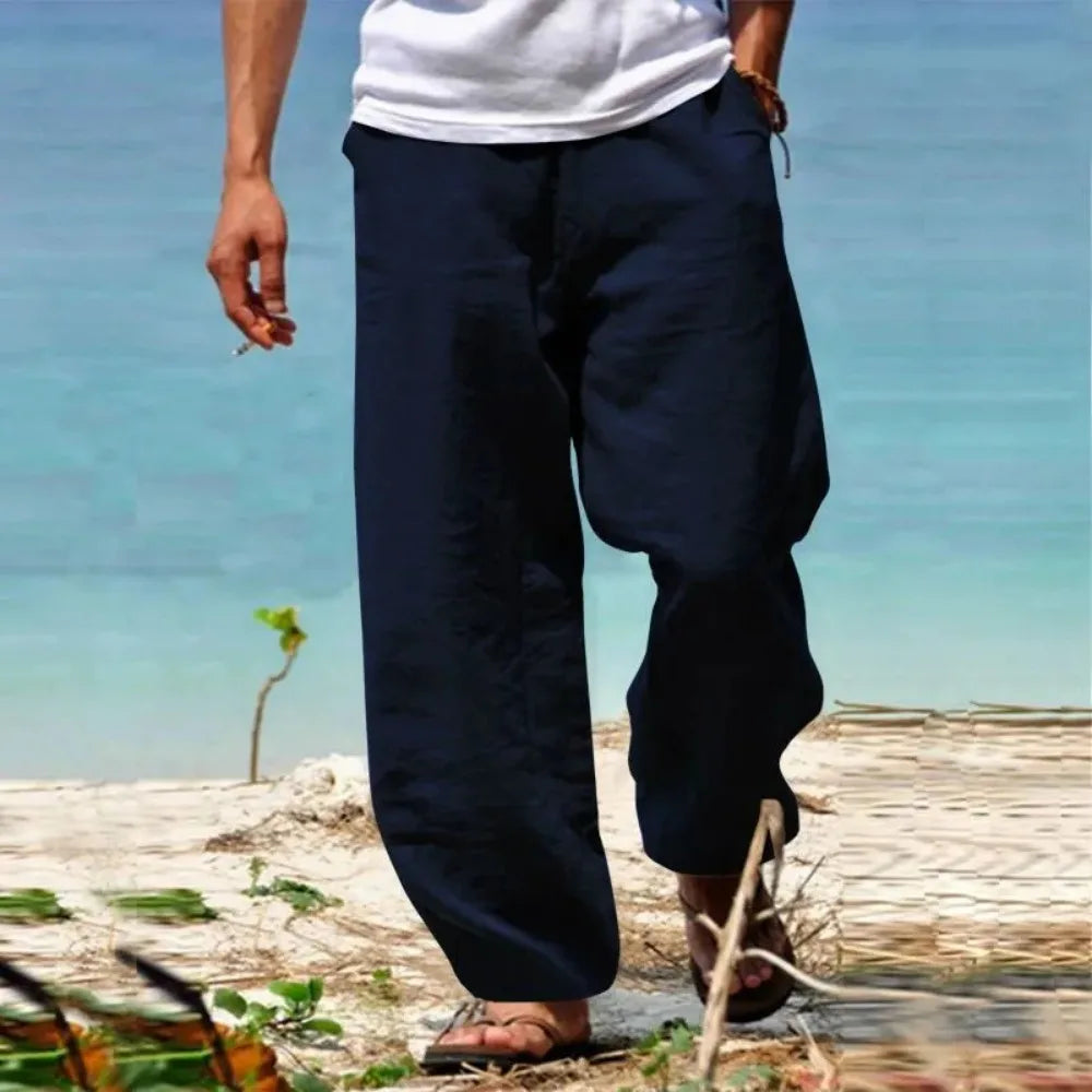Men’s Summer Beach Pants – Breathable, Loose-Fit Comfort and Effortless Japanese Streetwear Style