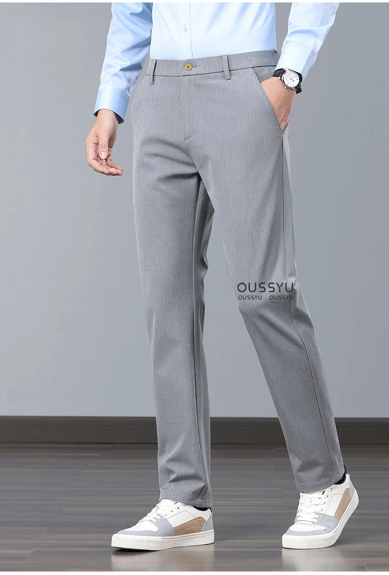 New Spring Summer Luxury Formal Pants Men Business Banquet Party Gentleman France Work Office Formal Pantalones Hombre Clothing - Ellianto fashion Men's