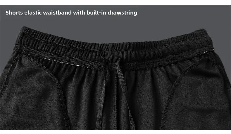 Summer Casual Sports Men's Short Sleeve T-Shirt plus Size Three-Piece Set New Style Long Pants Comfortable Breathable Clothing - Ellianto fashion Men's