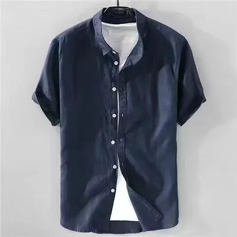 Summer Ice Silk Linen Shirt – Lightweight, Loose-Fit Comfort and Effortless Casual Style for the Modern Gentleman