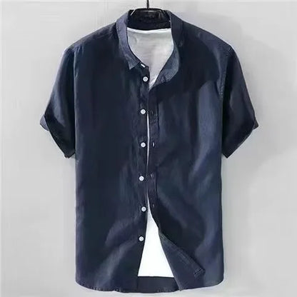 Summer Ice Silk Linen Shirt – Lightweight, Loose-Fit Comfort and Effortless Casual Style for the Modern Gentleman