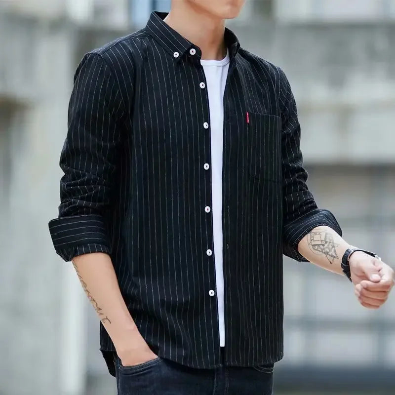 Spring-Summer Plaid Long-Sleeve Shirt – Lightweight, Durable Comfort and Effortless Style for the Modern Working Man