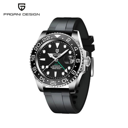 PAGANI DESIGN Automatic mechanical watch rubberstrap 100Mwaterproof night light sports outdoor casual Watch For Man reloj hombre - Ellianto fashion Men's