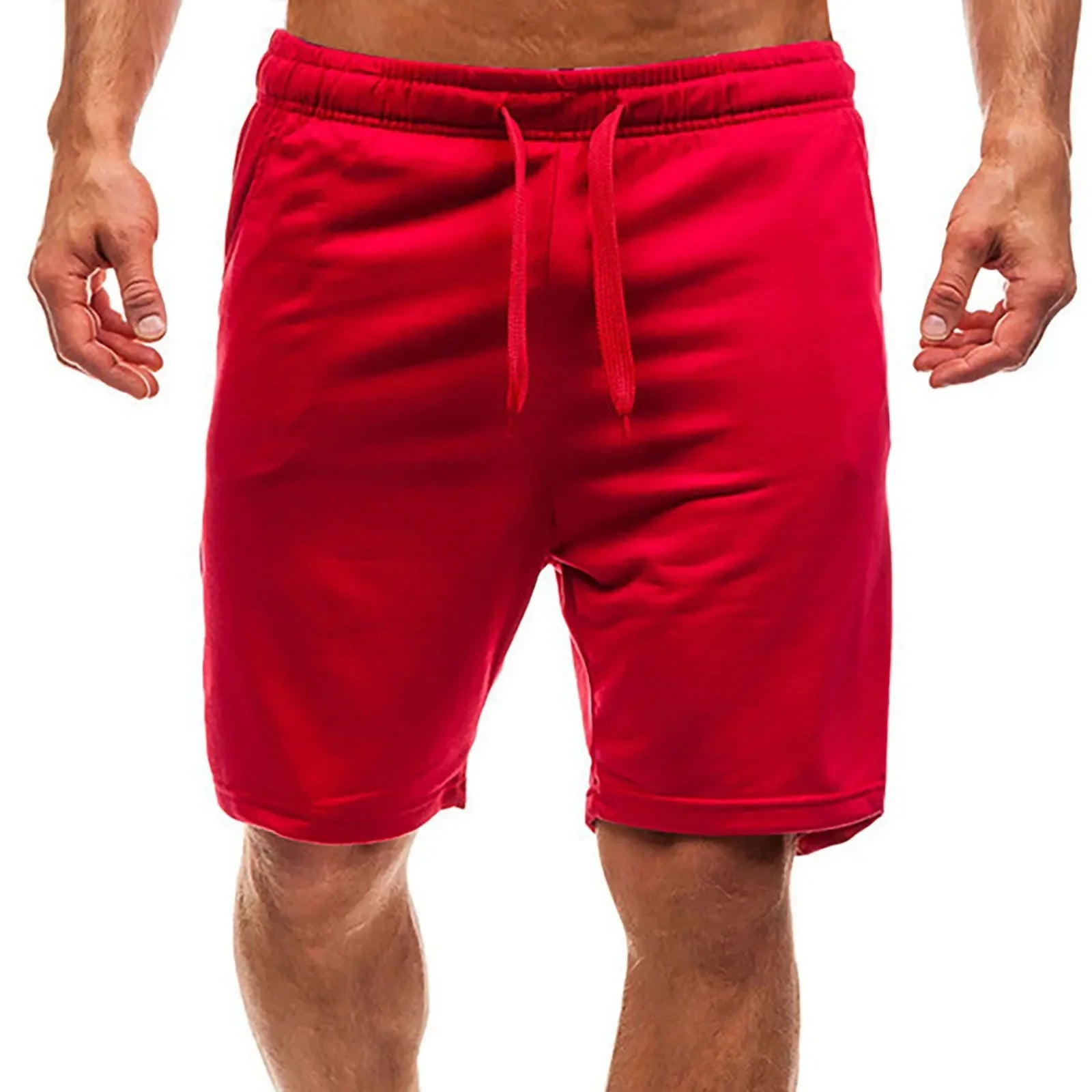 2025 Men's Shorts Solid Color Casual Shorts Loose Beach Shorts Street Fashion Breathable Thin Style - Ellianto fashion Men's