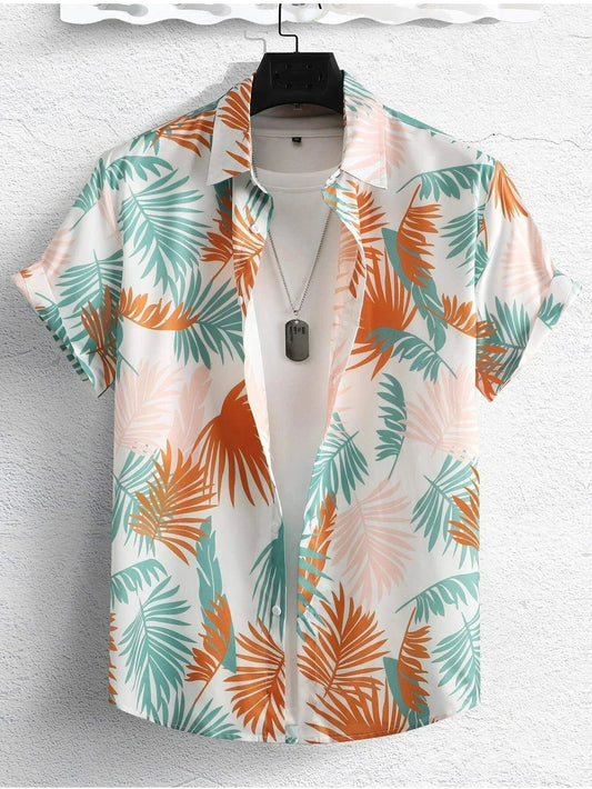 Hawaiian Botanical Print Short-Sleeve Shirt – Lightweight, Breezy Comfort and Effortless Seaside Style for the Modern Gentleman