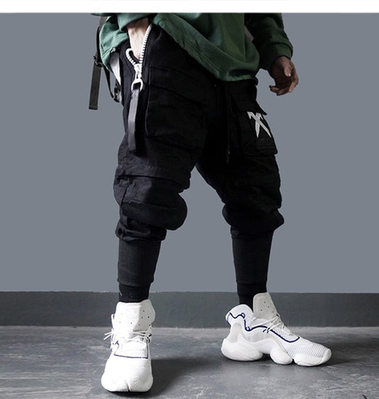 Detachable Multi-Pocket Cargo Hip Hop Streetwear Joggers Pants - Ellianto fashion Men's