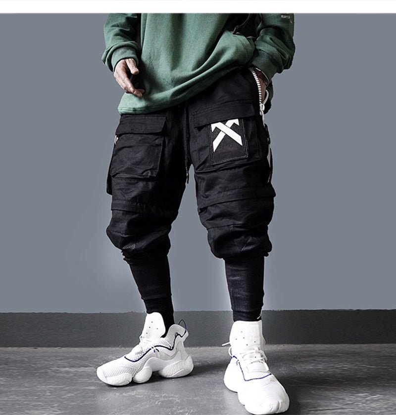Detachable Multi-Pocket Cargo Hip Hop Streetwear Joggers Pants - Ellianto fashion Men's