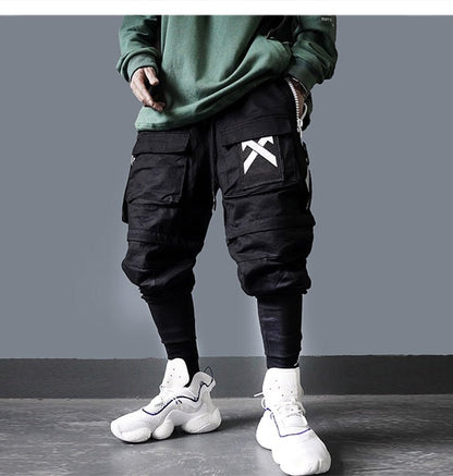 Detachable Multi-Pocket Cargo Hip Hop Streetwear Joggers Pants - Ellianto fashion Men's