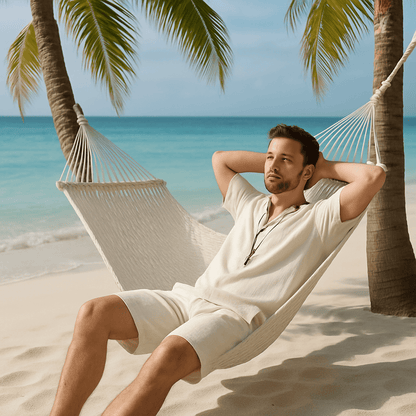 Men’s 2025 Cotton-Linen Sports Set – Lightweight Loose V-Neck T-Shirt & Elastic Shorts for Effortless Comfort and Casual Style