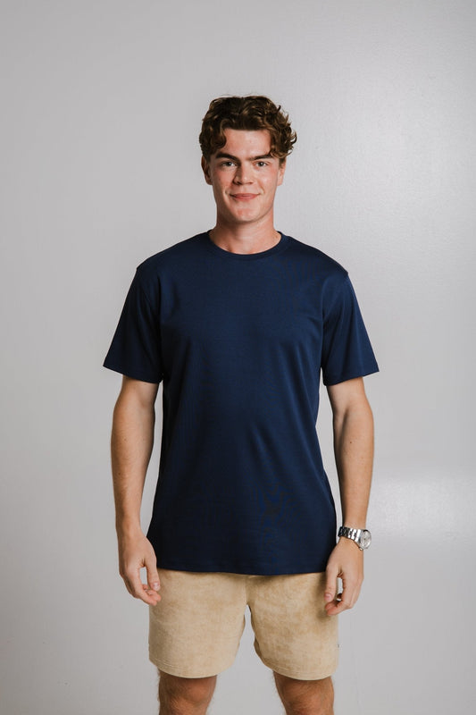 Heavy T-shirt - Navy Blue - Ellianto fashion Men's